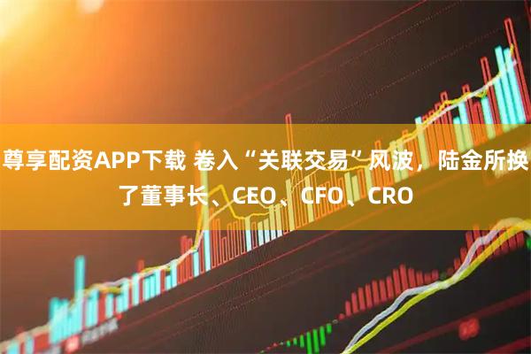 尊享配资APP下载 卷入“关联交易”风波，陆金所换了董事长、CEO、CFO、CRO