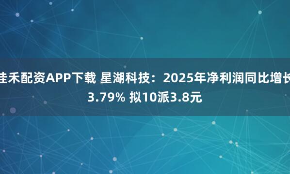 佳禾配资APP下载 星湖科技：2025年净利润同比增长3.79% 拟10派3.8元